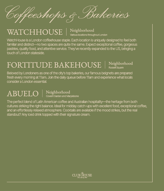 London Travel Guide: The Club House Edit (Q2 2026)