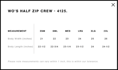 Halfzip Crew (Made to Order)